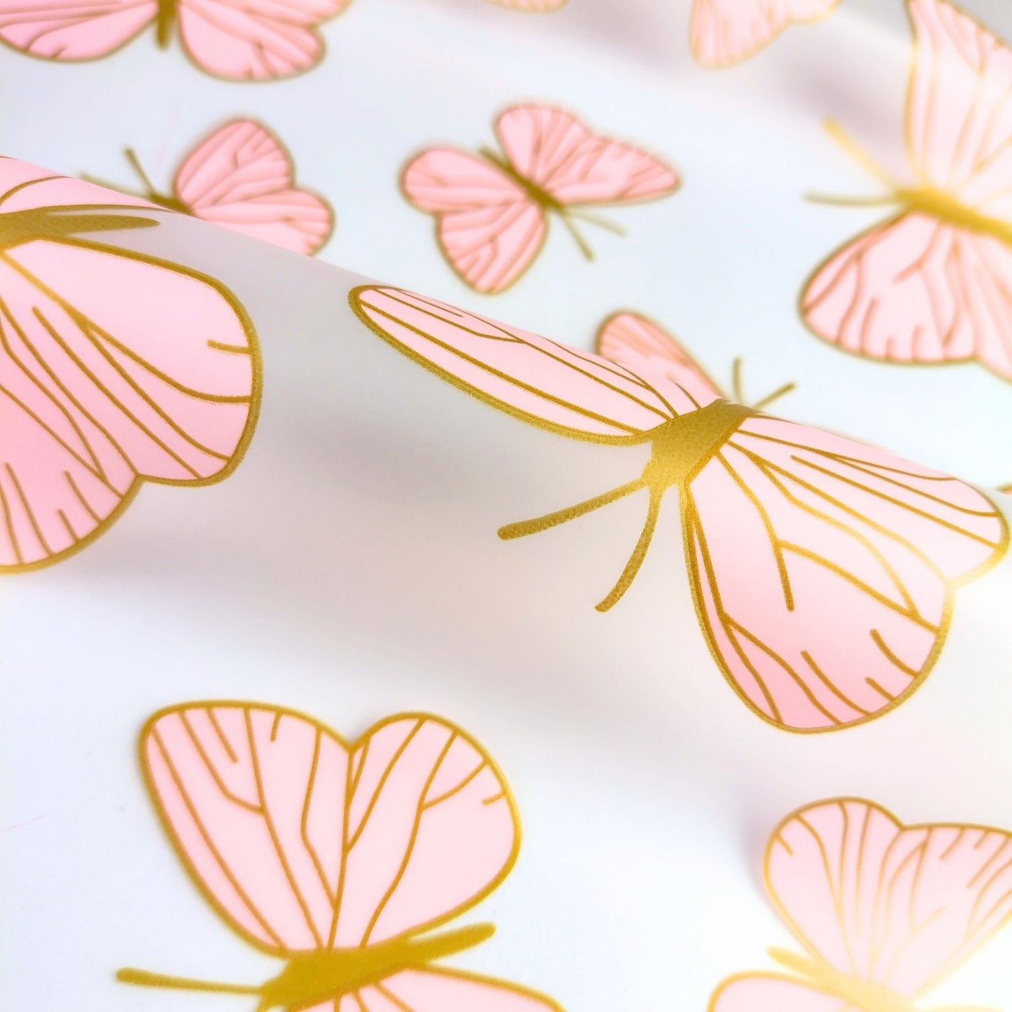 Papel coreano traslúcido de mariposas