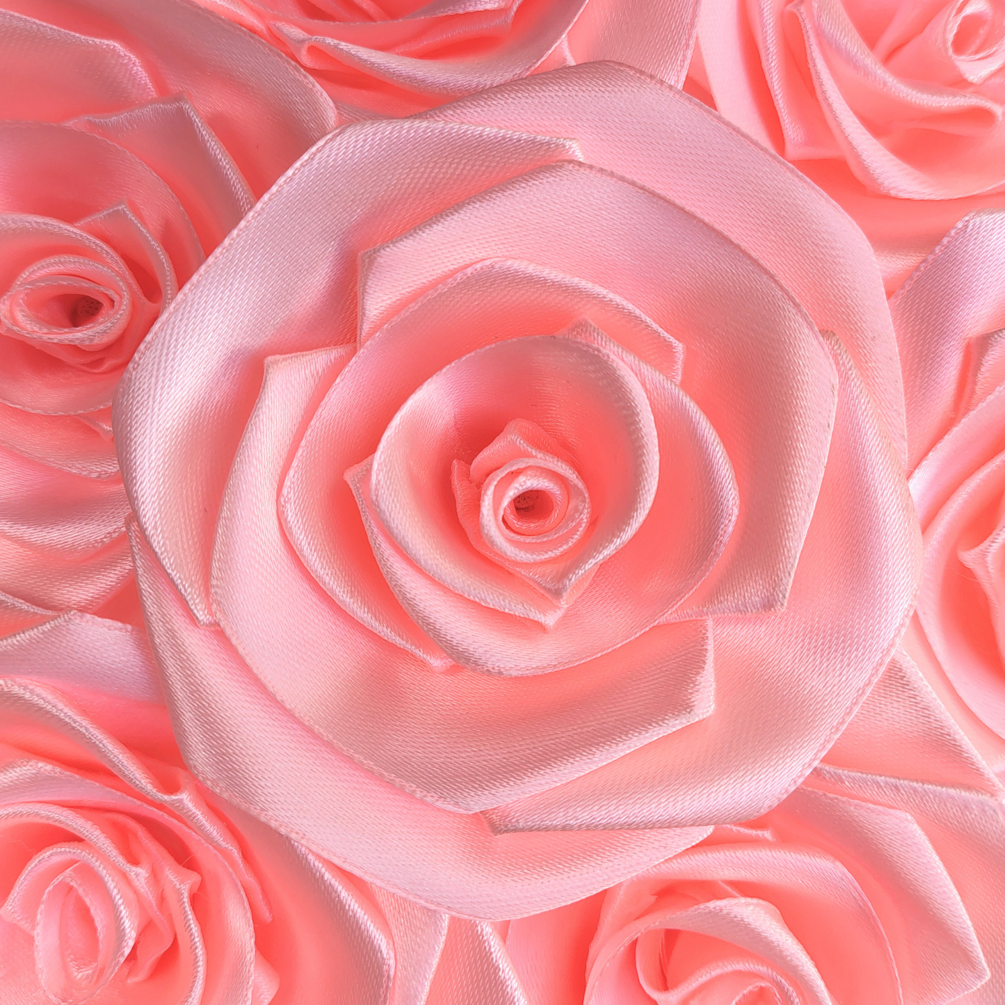 Paquete x 10 rosas en tela terminadas