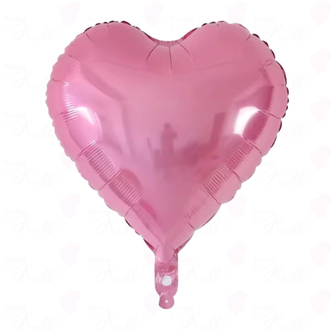 Paquete x 10 corazones metalizados 18" fondo entero