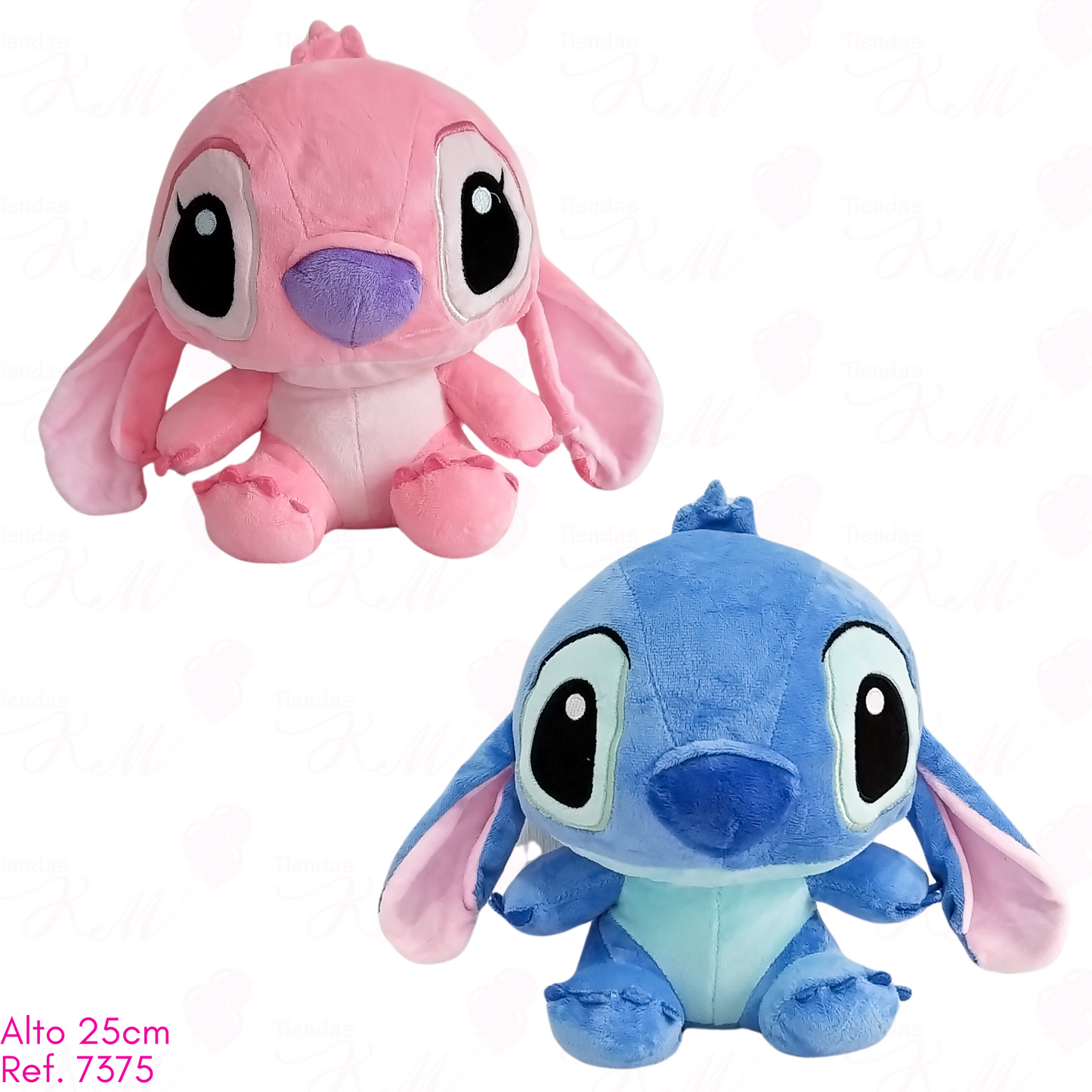 Personajes Stitch y Angela / 25cm